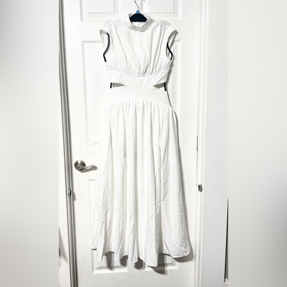 Commense Mock Neck Cut Out Long Dress - Picture 11 of 16